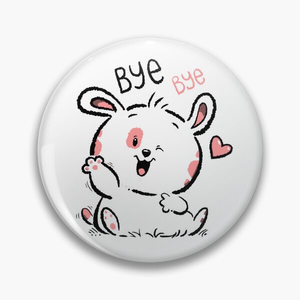 Item preview, cartoon cute chubby bunny - bye bye designed and sold by hayrpictures.