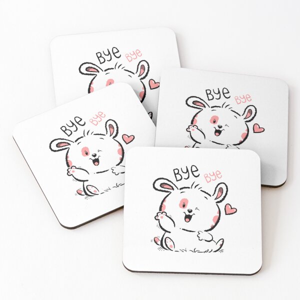Item preview, cartoon cute chubby bunny - bye bye designed and sold by hayrpictures.