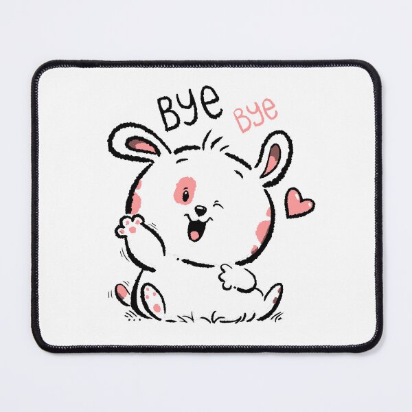 Item preview, cartoon cute chubby bunny - bye bye designed and sold by hayrpictures.