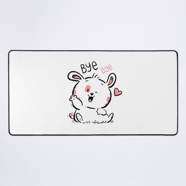 Item preview, cartoon cute chubby bunny - bye bye designed and sold by hayrpictures.