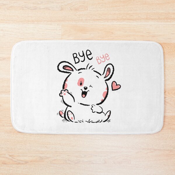 Item preview, cartoon cute chubby bunny - bye bye designed and sold by hayrpictures.