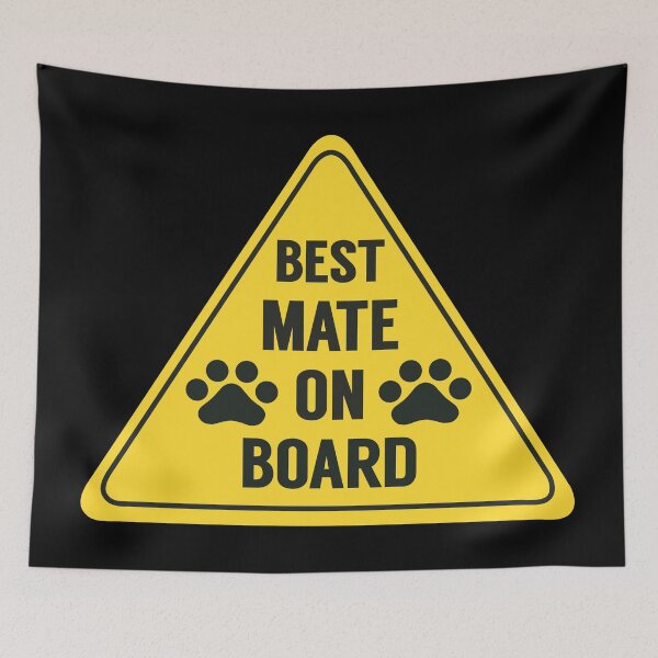 Item preview, Best Dog Mate on Board Vehicle Window Sign designed and sold by MoePark.