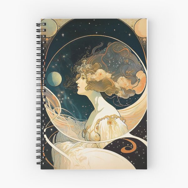 Item preview, Girl In Space Art Nouveau Alphonse Mucha Inspired Design designed and sold by entwithanaxe.