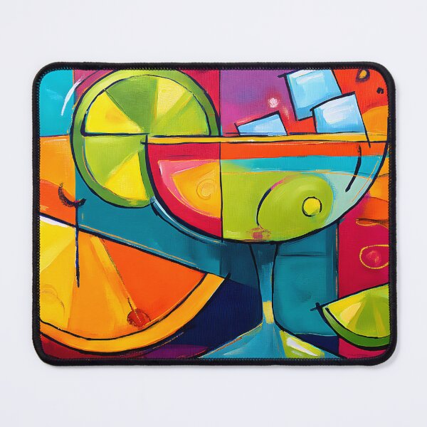 Item preview, Vibrant Cocktail Delight - Abstract Elements of Citrus and Ice in a Dynamic Composition designed and sold by OlfactoART Studio.