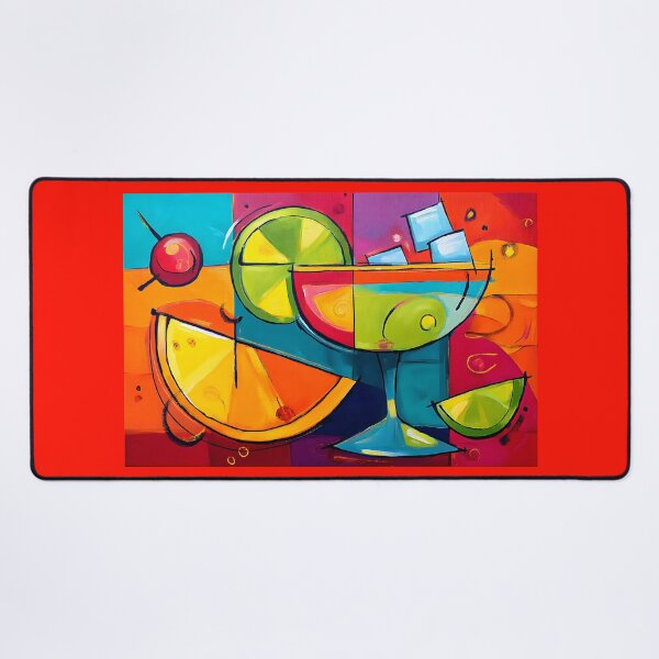 Item preview, Vibrant Cocktail Delight - Abstract Elements of Citrus and Ice in a Dynamic Composition designed and sold by OlfactoART Studio.
