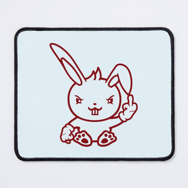 Item preview, Rabbit Middle Finger Showing Naughty Cheeky Insult designed and sold by shirt-o-mat.