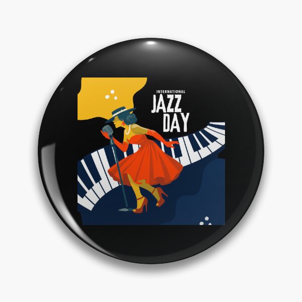 Item preview, Happy International Jazz Day Woman Singing Piano designed and sold by OVERSAI.