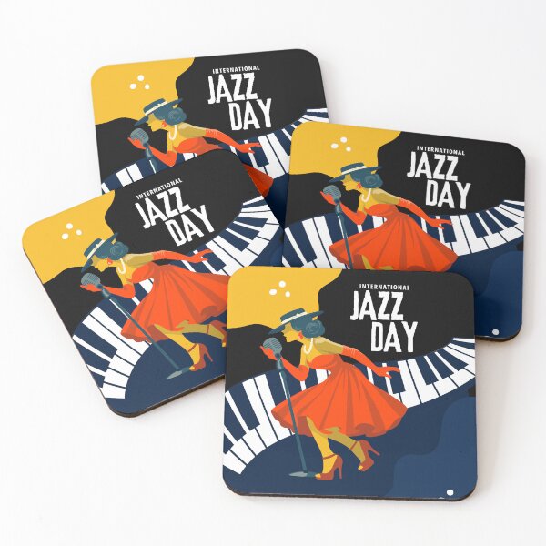 Item preview, Happy International Jazz Day Woman Singing Piano designed and sold by OVERSAI.
