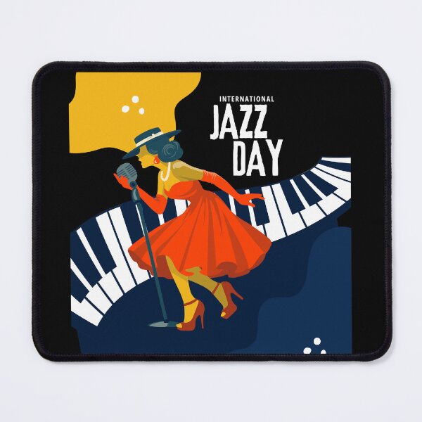 Item preview, Happy International Jazz Day Woman Singing Piano designed and sold by OVERSAI.