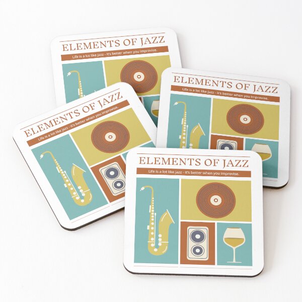 Item preview, Elements of Jazz Retro Collage designed and sold by OVERSAI.