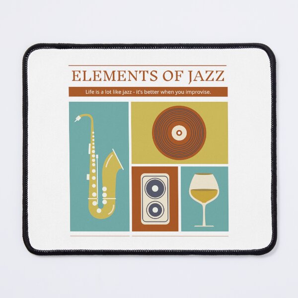 Item preview, Elements of Jazz Retro Collage designed and sold by OVERSAI.