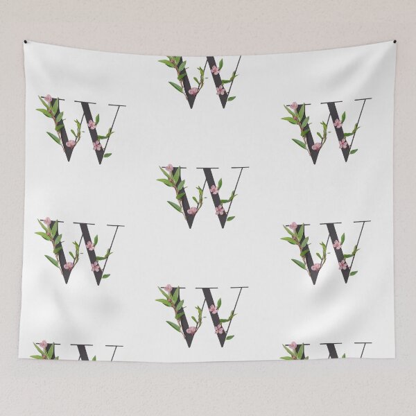 Item preview, Captivating Floral Letter W Wall Art - Perfect for Elegant Home Decor & Gifts designed and sold by Psycho-Crazy.