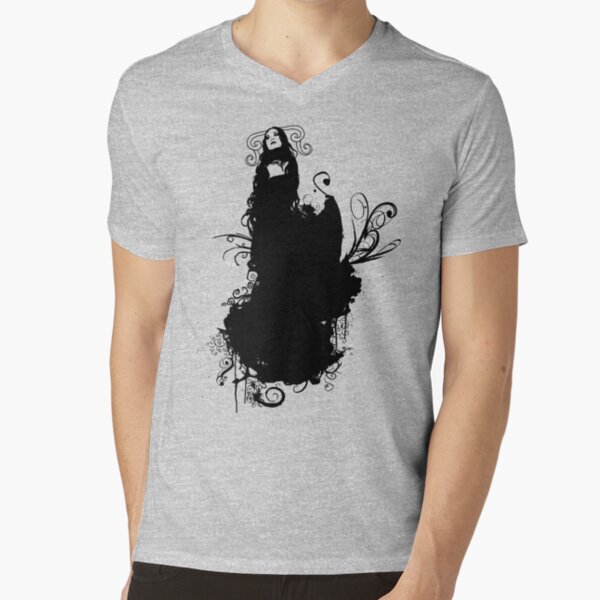 silent Black angel V-Neck T-Shirt