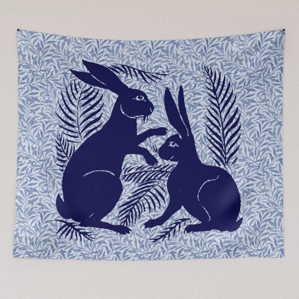 Item preview, William de Morgan Hares or Rabbits designed and sold by Pixelchicken.