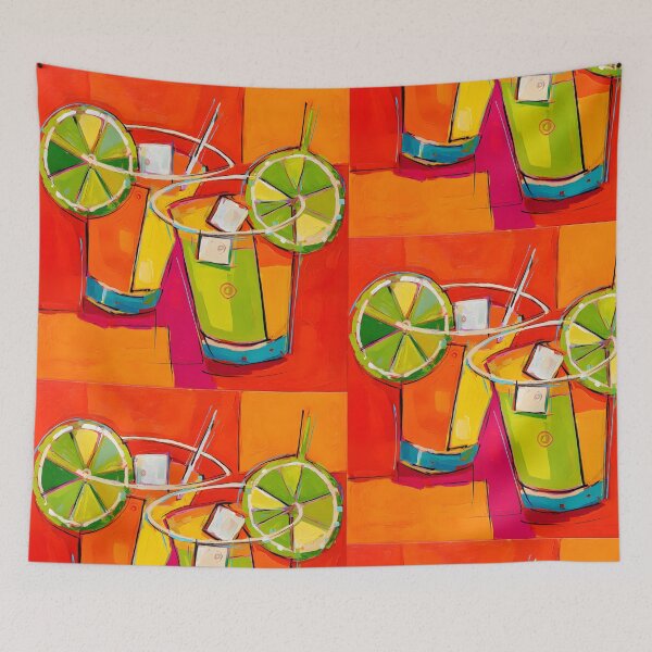 Item preview, Summer Abstract Digital AI Vibes - Vibrant Cocktail Glasses and Bold Colors for a Refreshing Atmosphere designed and sold by OlfactoART Studio.