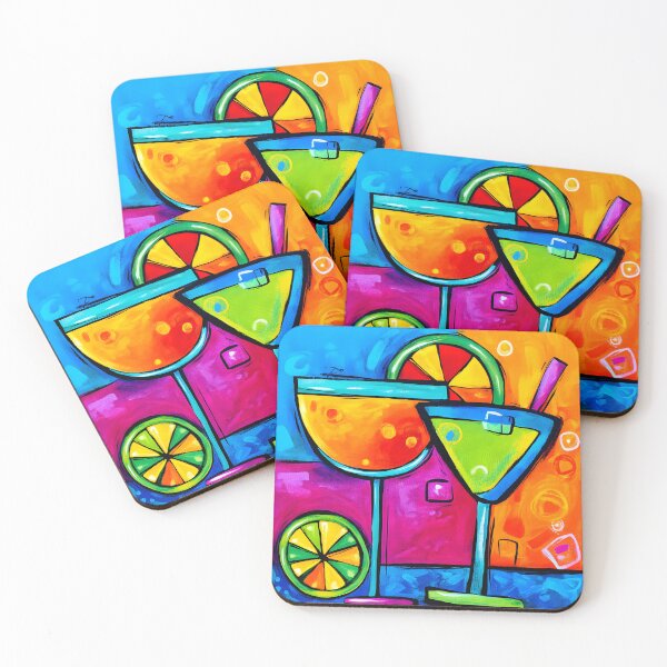 Item preview, Vibrant Citrus Cocktails - Bold Colors and Playful Touches in a Festive Abstract Summery Scene designed and sold by OlfactoART Studio.