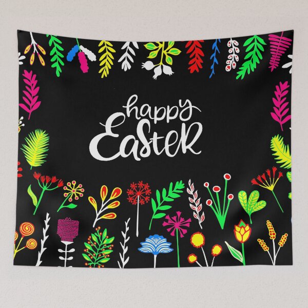 Item preview, Happy Easter Flower Frame  designed and sold by Pixelchicken.