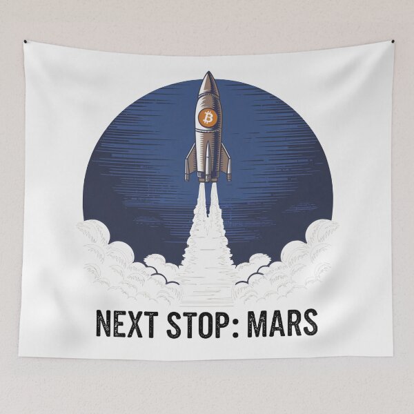 Item preview, Bitcoin to the moon, next stop Mars, bitcoin crypto designed and sold by NoetherSym.