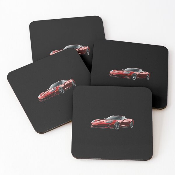Item preview, Red C6 Corvette – Bold Modern Muscle  designed and sold by TheArtOfCar.