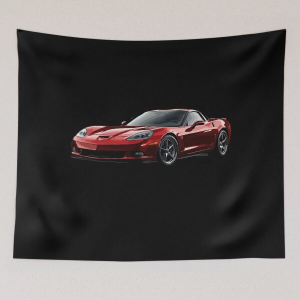 Item preview, Red C6 Corvette – Bold Modern Muscle  designed and sold by TheArtOfCar.