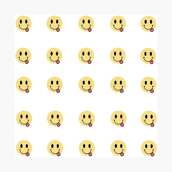Item preview, Visage avec langue Emoji Smiley Ensemble de 5x5 25 pièces designed and sold by EmeraldeaArt.