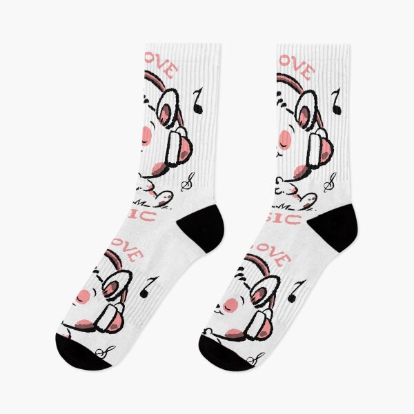 Item preview, i love music - cartoon cute chubby bunny rabbit designed and sold by hayrpictures.