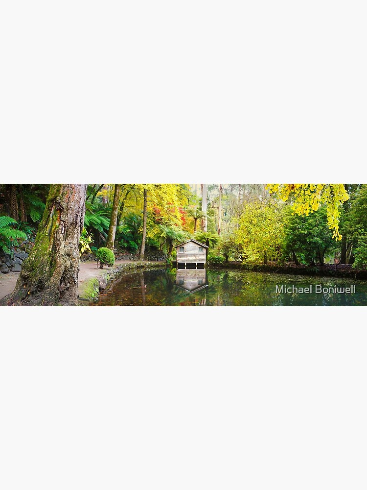 Boathouse in Autumn, Alfred Nicholas Gardens, Melbourne, Australia by Chockstone