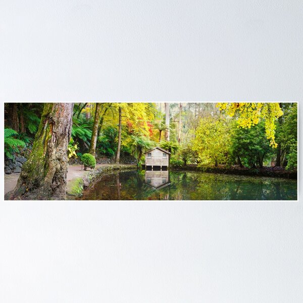 Item preview, Boathouse in Autumn, Alfred Nicholas Gardens, Melbourne, Australia designed and sold by Michael Boniwell.