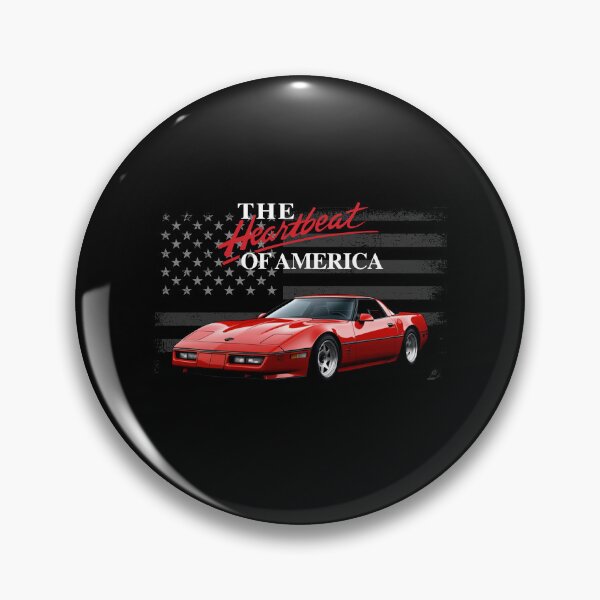 Item preview, 1990 Corvette "Heartbeat of America" Retro Art designed and sold by TheArtOfCar.