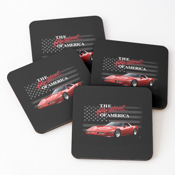Item preview, 1990 Corvette "Heartbeat of America" Retro Art designed and sold by TheArtOfCar.