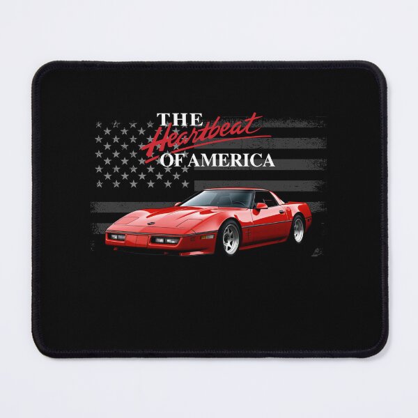 Item preview, 1990 Corvette "Heartbeat of America" Retro Art designed and sold by TheArtOfCar.