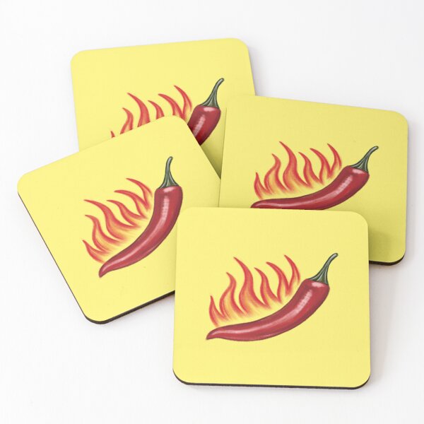 Item preview, Hot Chili Peppers with flames (Version 1) designed and sold by Scarlet Swan.