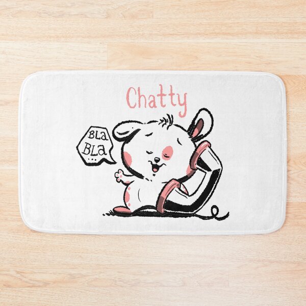 Item preview, chatty - cute cartoon chubby bunny rabbit designed and sold by hayrpictures.