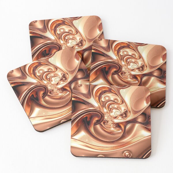 Item preview, Molten Curves – Copper Liquid Metal Abstract Art designed and sold by Harmonic_Layers.