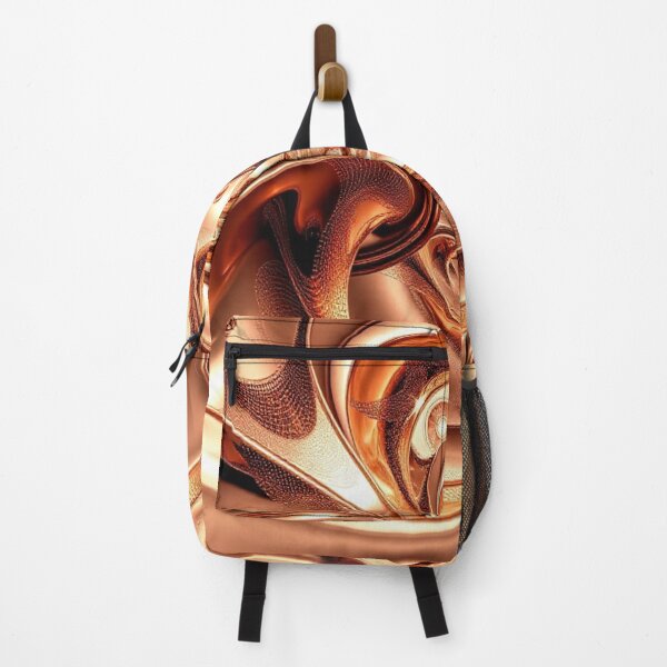 Item preview, Molten Curves – Copper Liquid Metal Abstract Art designed and sold by Harmonic_Layers.