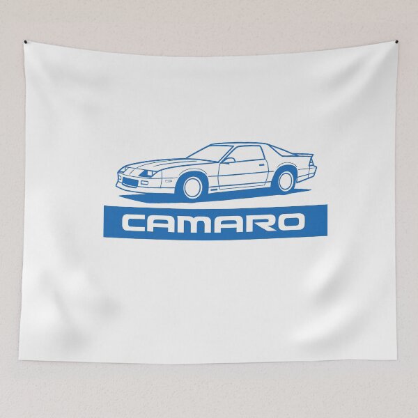 Item preview, 1988 Camaro Line Art Retro Blue Design designed and sold by TheArtOfCar.
