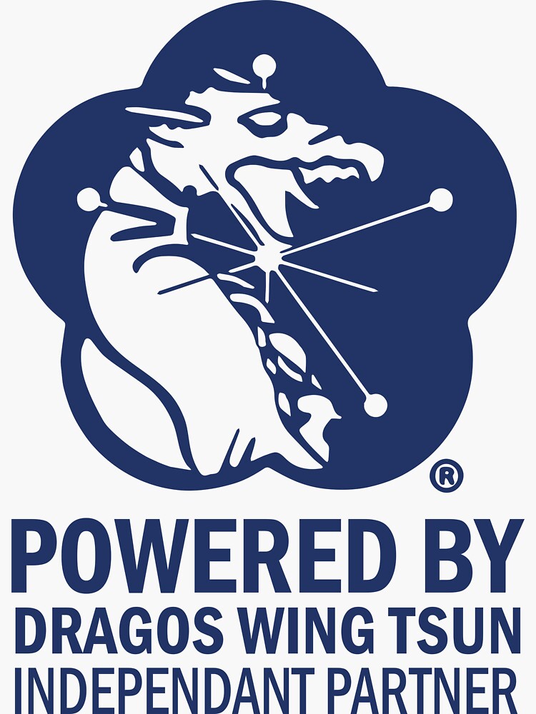 Thumbnail 3 of 3, Sticker, POWERED BY DRAGOS WING TSUN COLLECTION designed and sold by sifumartin.
