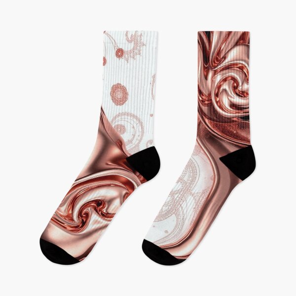 Item preview, Rose Gold Swirl – Glossy Fluid Abstract on White designed and sold by Harmonic_Layers.