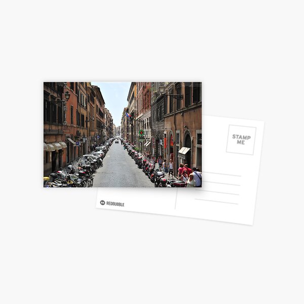 Street scene in Rome Postcard