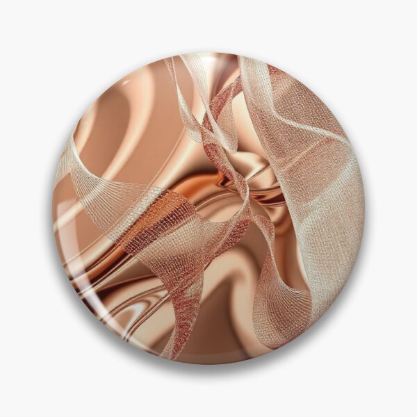 Item preview, Rose Gold Mesh Ribbons – Elegant Metallic Fluid Abstract designed and sold by Harmonic_Layers.