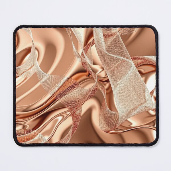 Item preview, Rose Gold Mesh Ribbons – Elegant Metallic Fluid Abstract designed and sold by Harmonic_Layers.