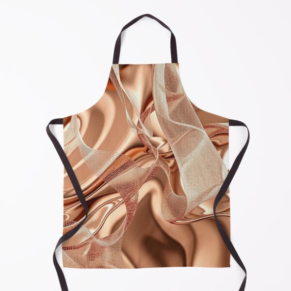 Item preview, Rose Gold Mesh Ribbons – Elegant Metallic Fluid Abstract designed and sold by Harmonic_Layers.