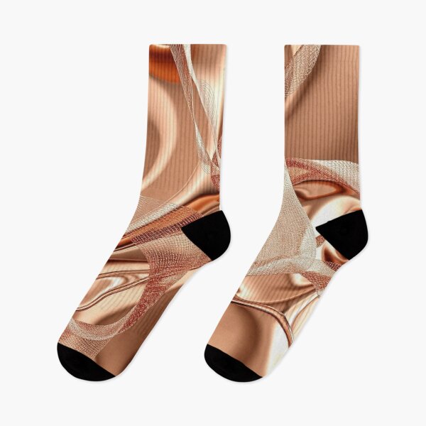 Item preview, Rose Gold Mesh Ribbons – Elegant Metallic Fluid Abstract designed and sold by Harmonic_Layers.