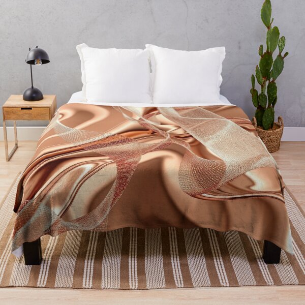 Item preview, Rose Gold Mesh Ribbons – Elegant Metallic Fluid Abstract designed and sold by Harmonic_Layers.