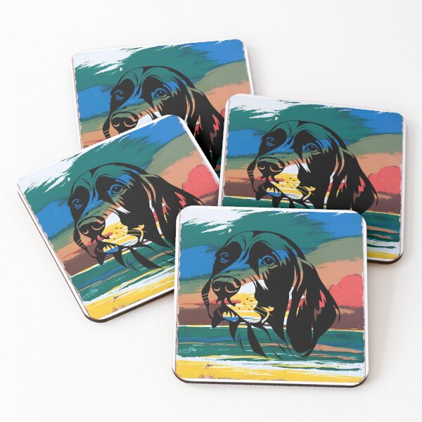 Item preview, Foxhound Retro Sunset Silhouette – Vintage Dog Art for Foxhound Lovers designed and sold by Fredster1966.