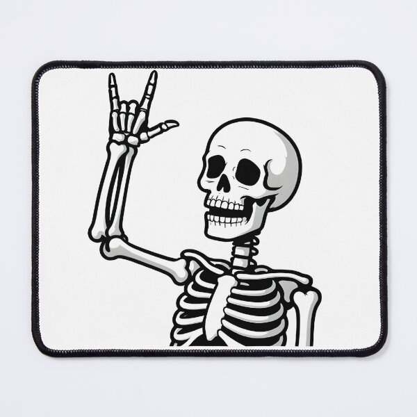 Item preview, Rock On Skeleton - Funny Gothic Skeleton Art T-Shirt Sticker designed and sold by Lost LeNoir.