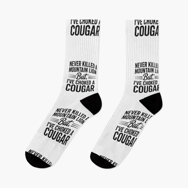 Item preview, Never Killed a Mountain Lion But I’ve Choked a Cougar, Funny Wildlife Cougar Humor, Hunting Pun, Big Cat Lover Outdoor Adventure Gift designed and sold by Orvista.