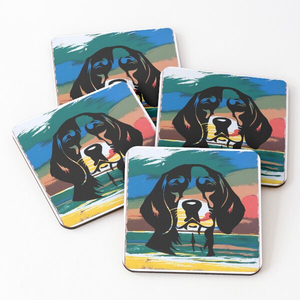 Item preview, Beagle Retro Sunset Silhouette – Vintage Beagle Dog Art for Dog Lovers designed and sold by Fredster1966.