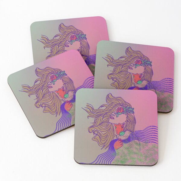 Item preview, Woman in the Wind – Abstract Illustration of Feminine Strength and Freedom designed and sold by ByMile.