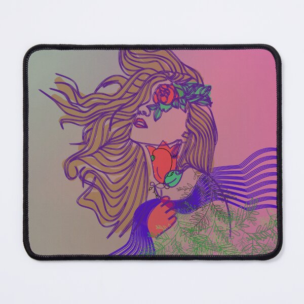 Item preview, Woman in the Wind – Abstract Illustration of Feminine Strength and Freedom designed and sold by ByMile.